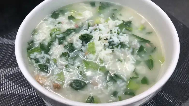 461. Rice with Vegetable and Salted Pork in Soup 青菜鹹肉泡飯